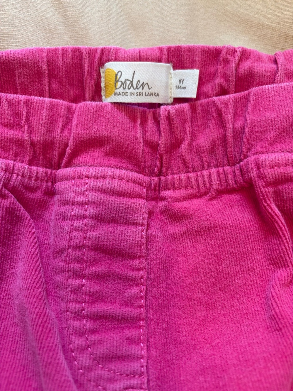 Mini Boden Girls' Bright Pink Corduroy Skirt